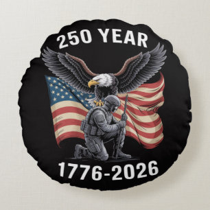 250 Jahre 250. Jubiläum USA 4. Juli Rundes Kissen
