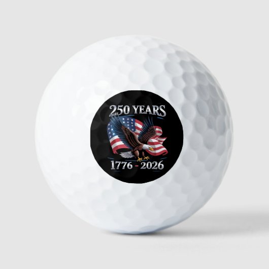 250 Jahre 4. Juli Adler USA-Flagge 1776 2026 Golfball (Vorderseite)