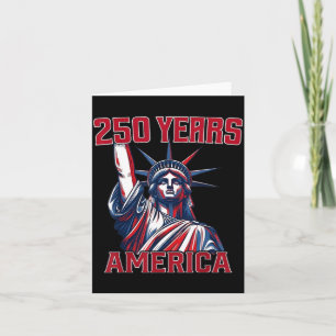 250 Jahre AAAmerika Freiheitsstatue USA-Flagge 4. Karte