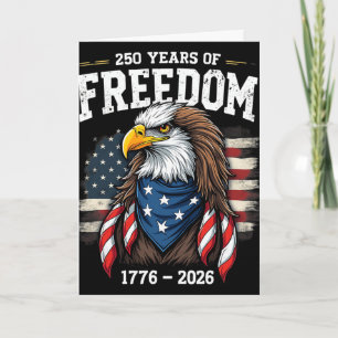 250 Jahre Adler und Flagge 1776-2026 250. Geburtst Karte