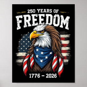 250 Jahre Adler und Flagge 1776-2026 250. Geburtst Poster