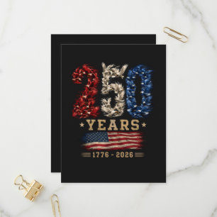 250 Jahre American Eagle Flag Patriotic Einladungspostkarte