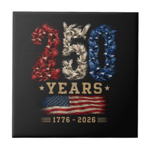 250 Jahre American Eagle Flag Patriotic  Fliese