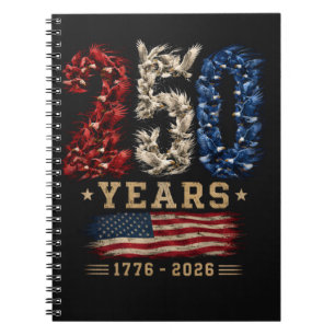 250 Jahre American Eagle Flag Patriotic Notizblock