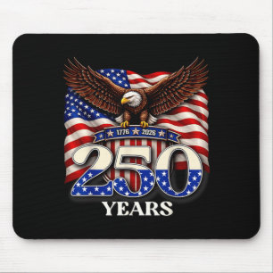 250 Jahre Amerika 1776 2026 250. 4. Juli Adler Mousepad