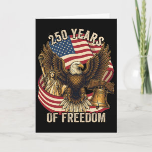 250 Jahre Amerika 1776-2026 250. Geburtstag 250.  Karte