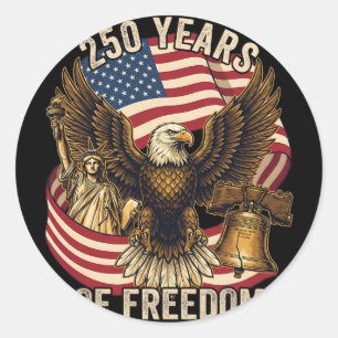 250 Jahre Amerika 1776-2026 250. Geburtstag 250. Runder Aufkleber