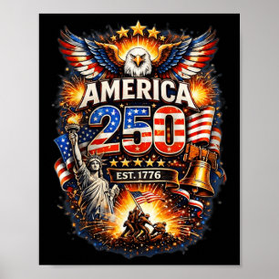 250 Jahre Amerika 1776 2026 250. Geburtstag der US Poster