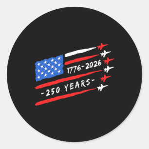 250 Jahre Amerika 1776 2026 250. Geburtstag der US Runder Aufkleber
