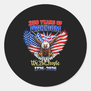 250 Jahre Amerika 1776 2026 250. Geburtstag der US Runder Aufkleber