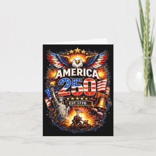 250 Jahre Amerika 1776 2026 250. Geburtstag USA 4t Karte