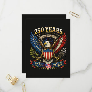 250 Jahre Amerika 1776 2026 250. Jubiläum Einladungspostkarte