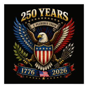 250 Jahre Amerika 1776 2026 250. Jubiläum Poster