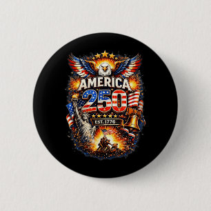 250 Jahre Amerika 1776 2026 250. USA Geburtstag Button
