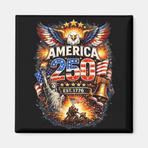 250 Jahre Amerika 1776 2026 250. USA Geburtstag Magnet