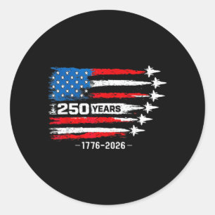 250 Jahre Amerika 1776 2026 250. USA Geburtstag Runder Aufkleber