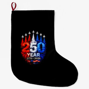 250 Jahre Amerika 1776 2026 250. USA Patriotisch 4 Großer Weihnachtsstrumpf