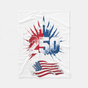 250 Jahre Amerika 1776 2026 4. Juli 250. USA Fleecedecke