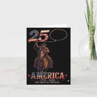 250 Jahre Amerika 1776 2026 Cowboy 250. Karte
