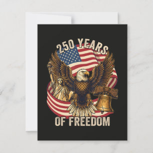 250 Jahre Amerika 1776-2026 Feiertagskarte