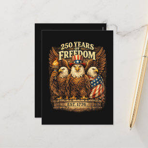 250 Jahre Amerika 1776-2026 Feiertagspostkarte