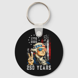 250 Jahre Amerika 1776 2026 Lustig Washington 4. Schlüsselanhänger
