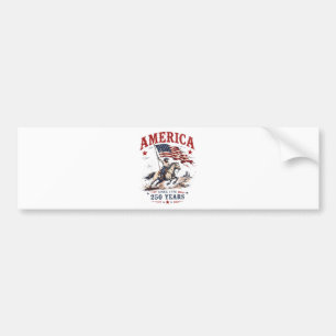 250 Jahre Amerika 1776 2026 Patriotischer Cowboy Autoaufkleber