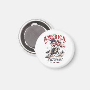 250 Jahre Amerika 1776 2026 Patriotischer Cowboy Magnet