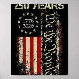 250 Jahre Amerika 1776 2026 We The People Flagge U Poster
