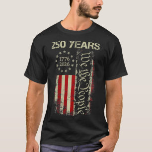 250 Jahre Amerika 1776 2026 We The People Flagge U T-Shirt