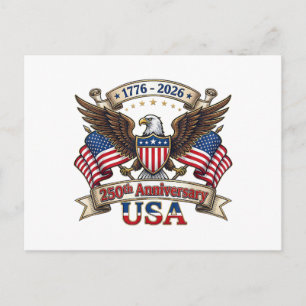 250 Jahre Amerika 250. 4. Juli Jubiläum 1 Postkarte
