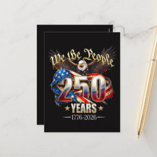 250 Jahre Amerika 250. Jubiläum 4. Juli Feiertagspostkarte