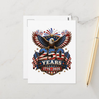 250 Jahre Amerika 250. Jubiläum 4. Juli Postkarte