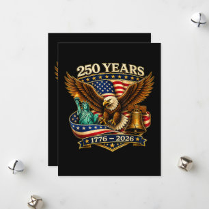 250 Jahre Amerika 250. Jubiläum USA Feiertagskarte