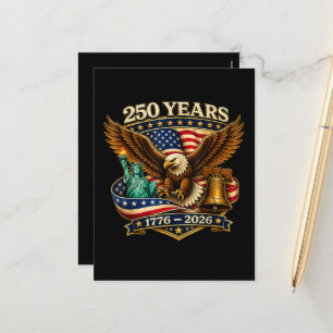 250 Jahre Amerika 250. Jubiläum USA Feiertagspostkarte