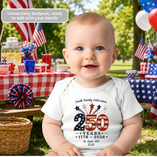 250 Jahre Amerika Geburtstag Baby Bodysuit Strampler