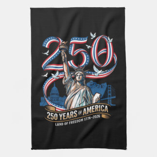 250 Jahre Amerika-Jubiläum 1776 2026 Geschirrtuch