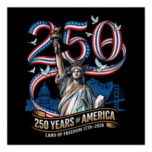250 Jahre Amerika-Jubiläum 1776 2026 Poster
