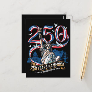 250 Jahre Amerika-Jubiläum 1776 2026  Postkarte