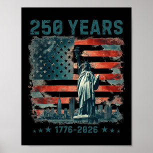 250 Jahre Amerika-Jubiläum 1776 2026 Statue Von Poster