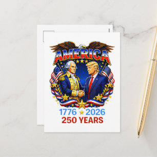 250 Jahre Amerika-Jubiläum 250. Feiertagspostkarte