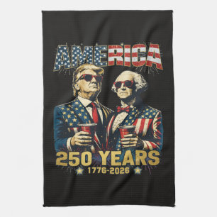 250 Jahre Amerika-Jubiläum 250. Trump Geschirrtuch