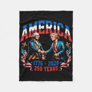 250 Jahre Amerika-Jubiläum 250. Trump Washingt Fleecedecke