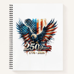 250 Jahre Amerika-Jubiläum 250. Unabhängigkeit D Notizblock