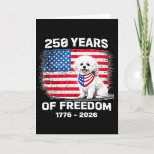 250 Jahre Amerika-Jubiläum Bichon Frise 250. A Karte