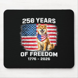 250 Jahre Amerika-Jubiläum Shiba Inu 250. Jubiläum Mousepad