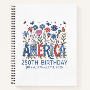 250 Jahre Amerika-Jubiläum USA 250. Geburtstag A Notizblock