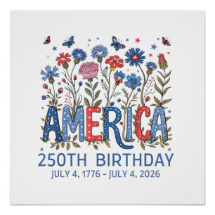 250 Jahre Amerika-Jubiläum USA 250. Geburtstag A Poster