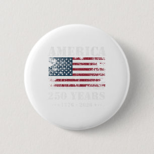 250 Jahre Amerika-Jubiläums-Grunge-Flagge USA 1  Button