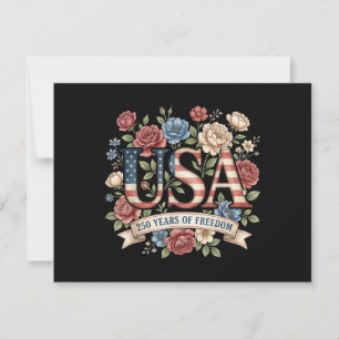 250 Jahre Amerika Jubiläumsblumen USA 250. Bi Einladung